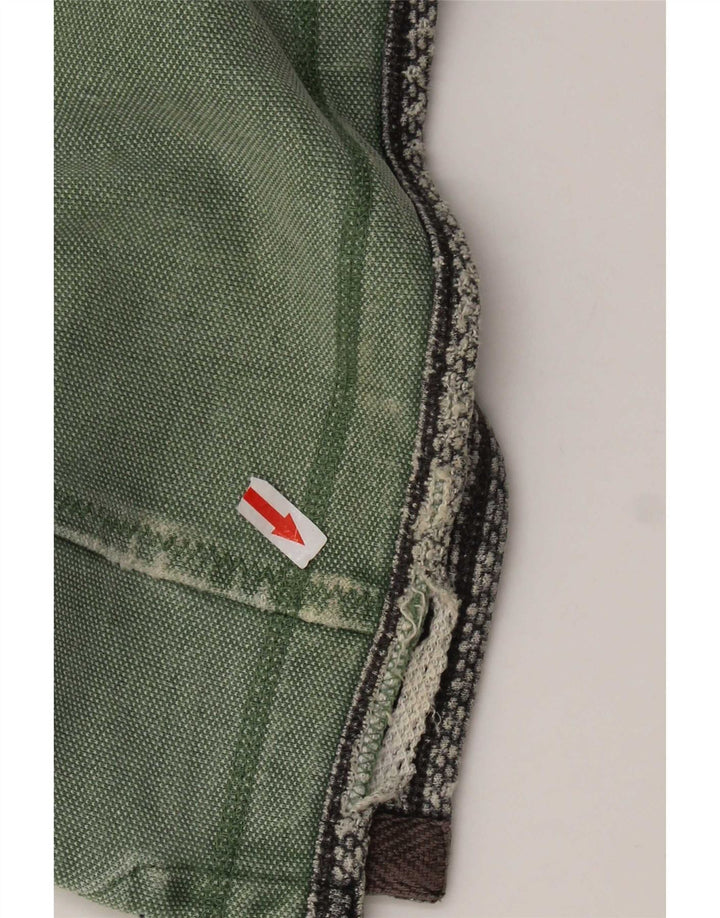 Sudadera con capucha y cuello con cremallera para hombre Fat Face Jersey de algodón verde medio