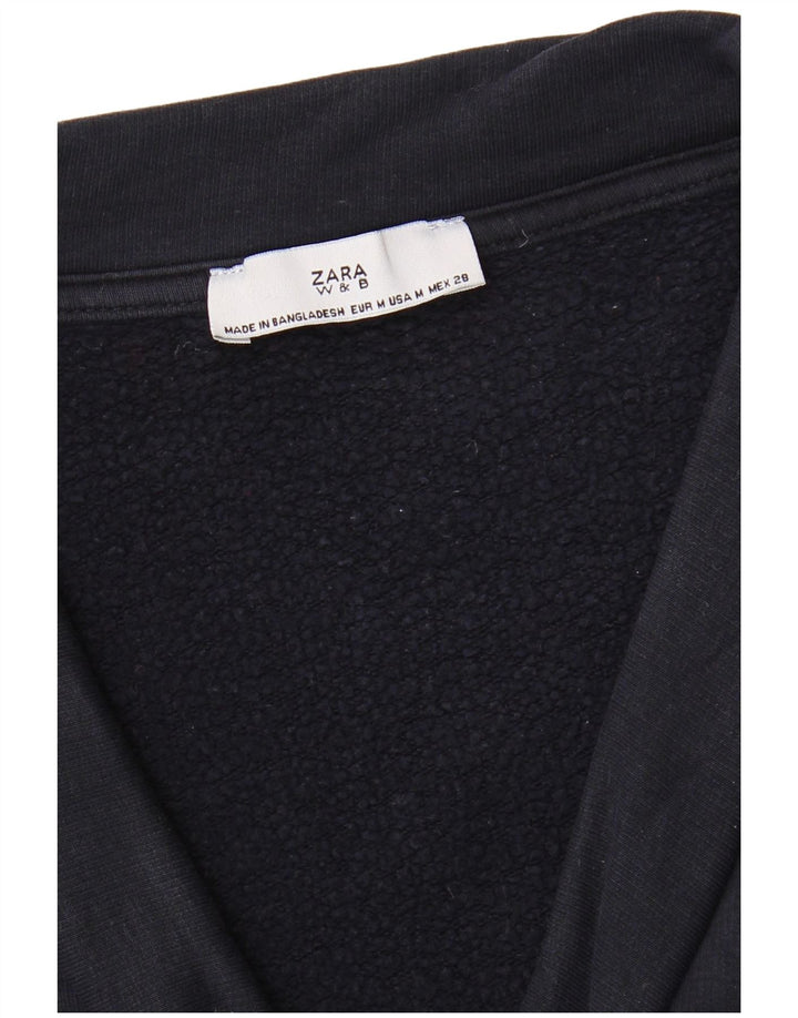 Zara Mujer Sudadera Oversize Jersey UK 44 Medium Azul Marino
