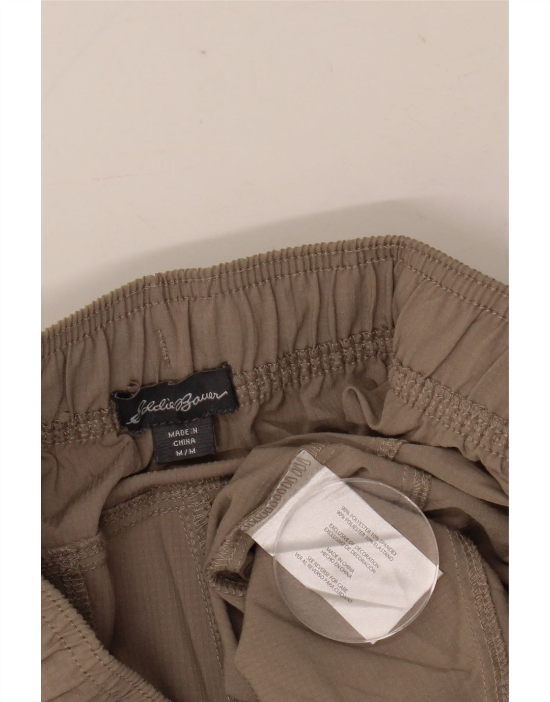 Eddie Bauer Pantalones Cortos Cónicos Para Mujer Medianos W30 L24 Poliéster Gris