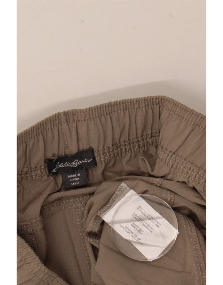 Eddie Bauer Pantalones Cortos Cónicos Para Mujer Medianos W30 L24 Poliéster Gris