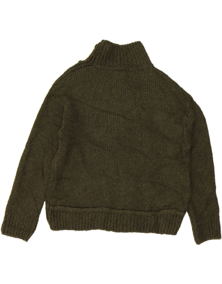 TOPSHOP Womens Oversized Turtle Neck Jumper Sweater UK 10 Small Green Vintage Topshop and Second-Hand Topshop from Messina Hembry 