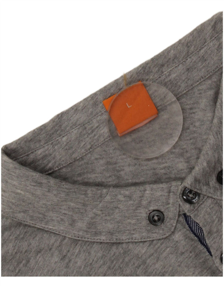 Hugo Boss Polo para hombre de algodón gris grande