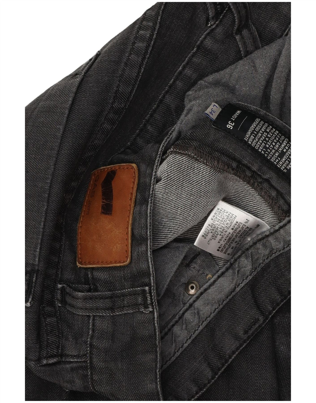 Vaqueros rectos Morris para hombre Gas W36 L30 Algodón gris