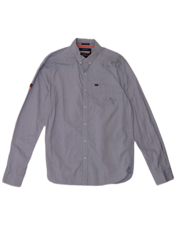 Superdry Camisa Regular Fit De Algodón Con Rayas Azules Grandes Para Hombre
