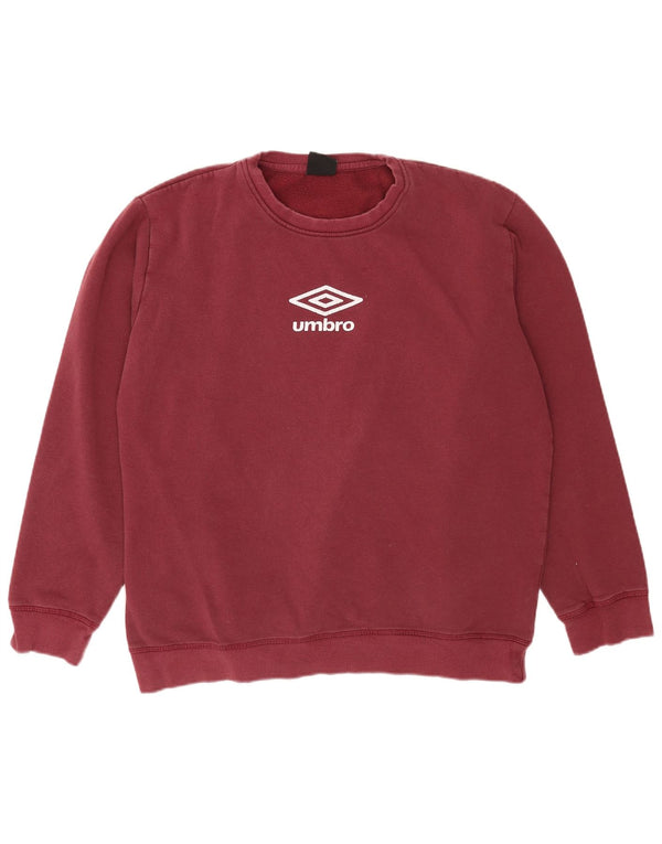 Umbro Sudadera gráfica para hombre Jumper 2XL Algodón burdeos