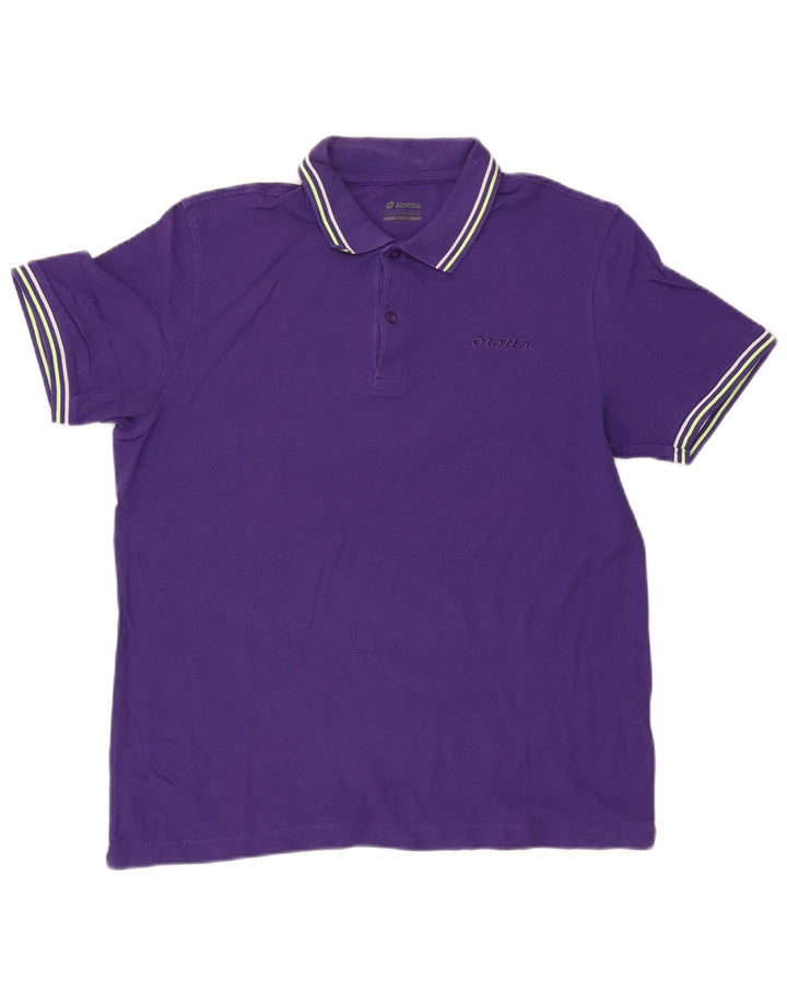 Polo Lotto Hombre Grande Púrpura