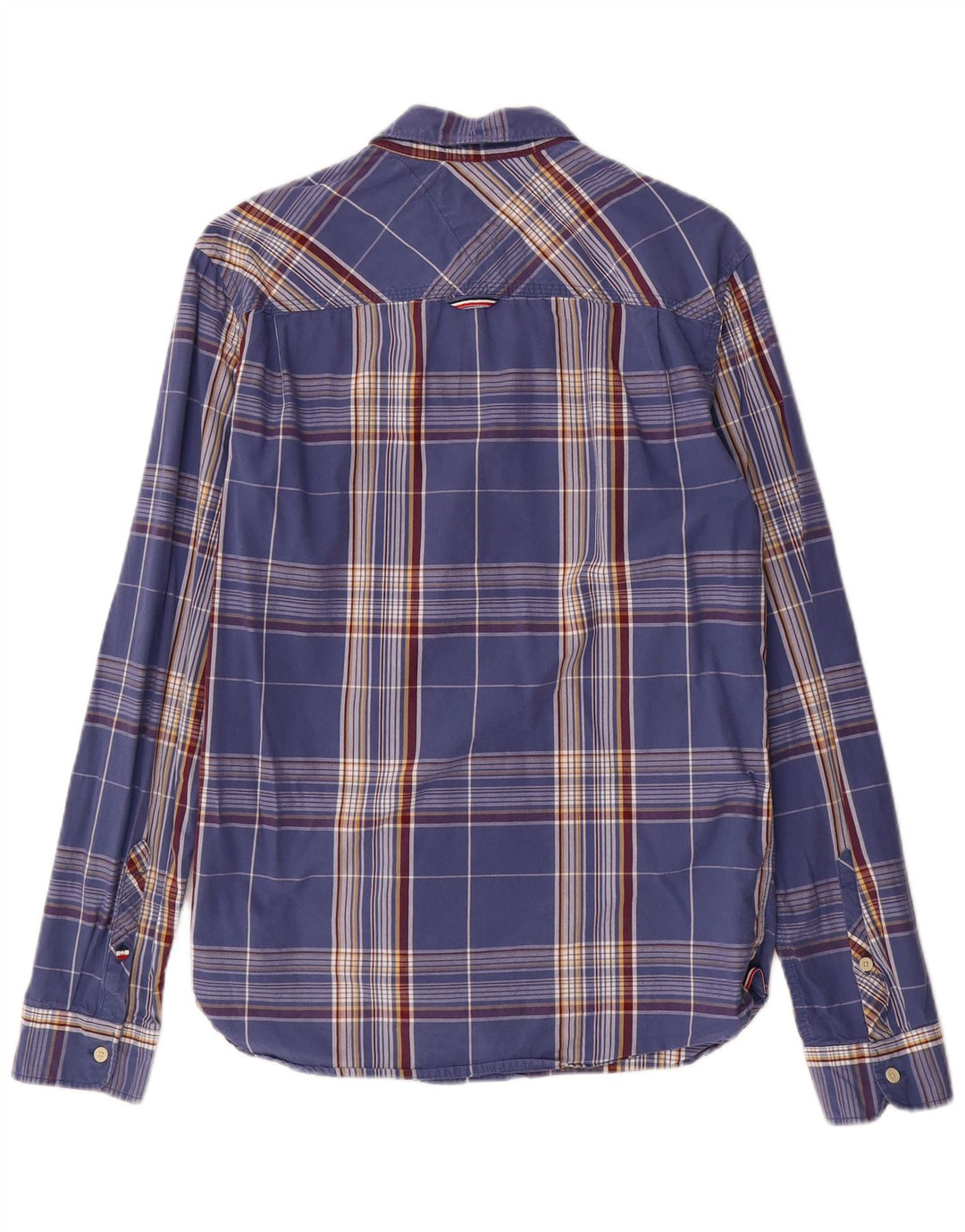 Tommy Hilfiger Camisa Regular Fit De Algodón A Cuadros Azul Medio