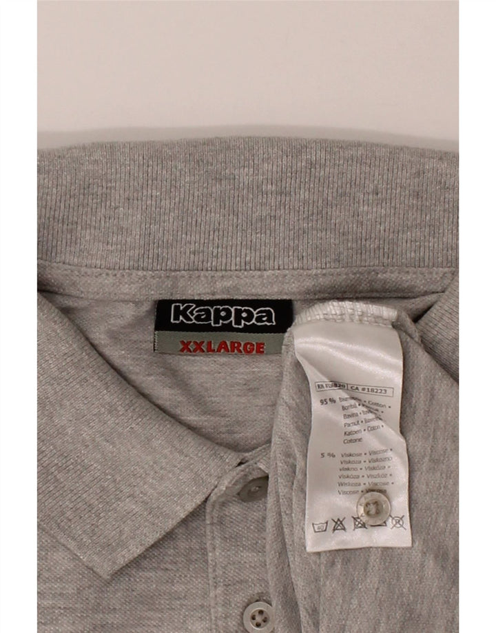 KAPPA Mens Polo Shirt 2XL Grey Cotton