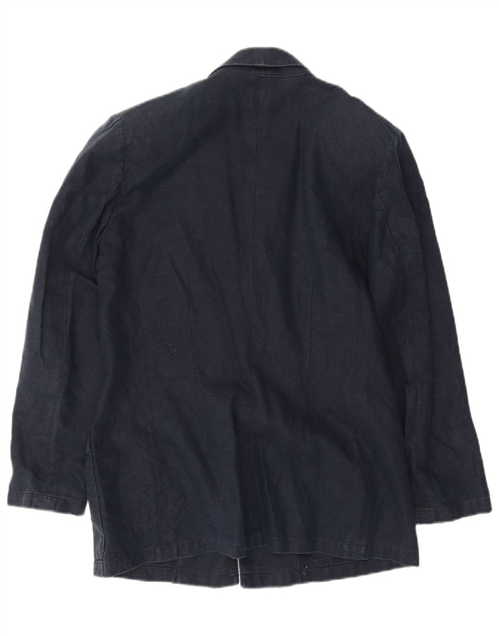 Luisa Spagnoli Chaqueta tipo blazer de 1 botón para mujer UK 10 Small Azul marino