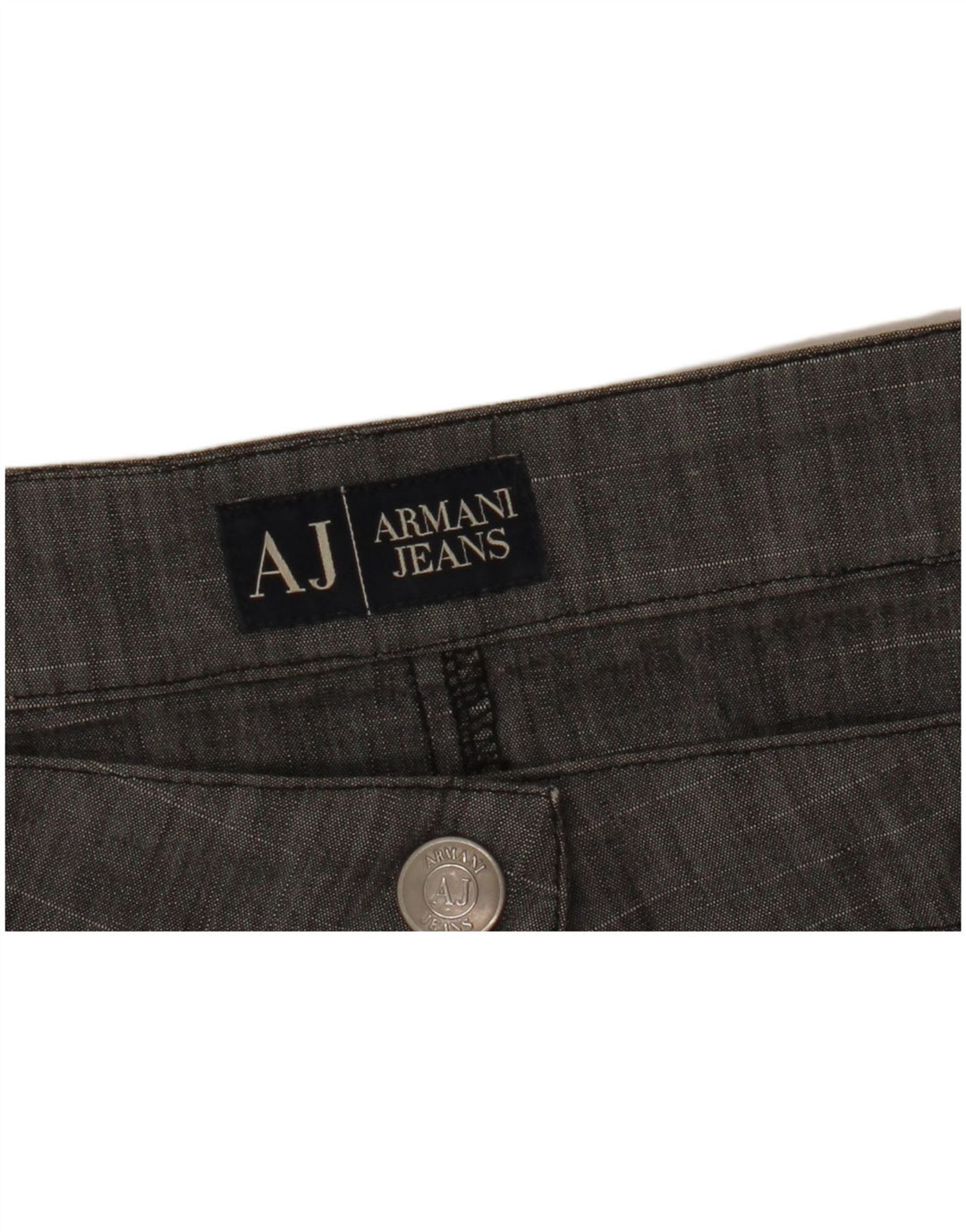 Armani Mujer Falda Recta W32 Grande Gris Moteado