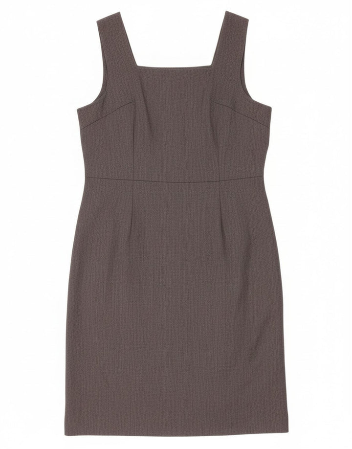 Vintage mujer sin mangas vestido de vaina Reino Unido 12 gris medio