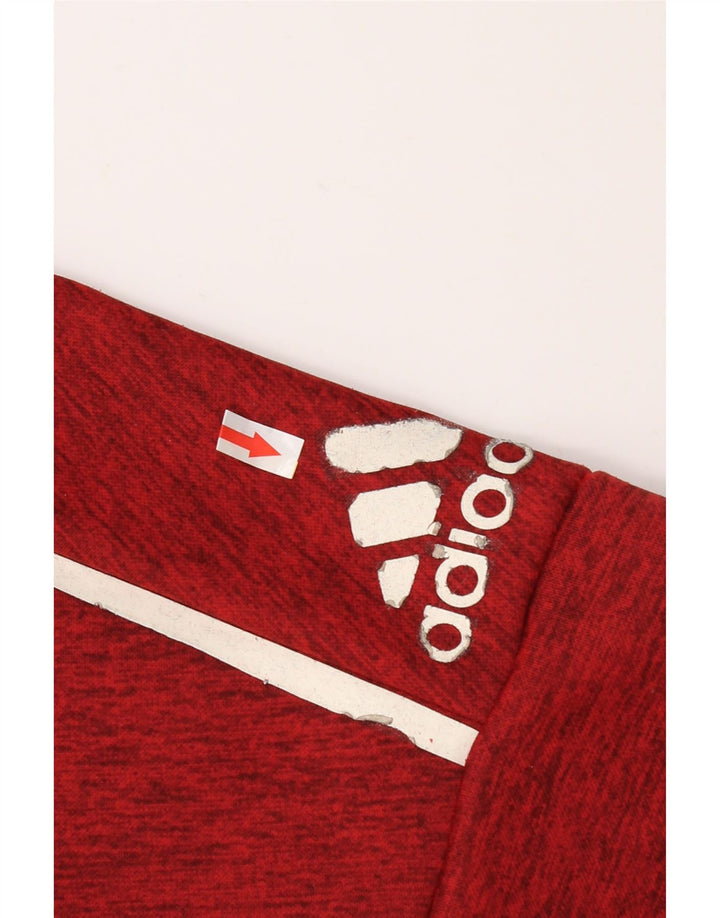 Adidas Hombre Chándal Top Chaqueta Mediano Rojo Moteado Poliéster
