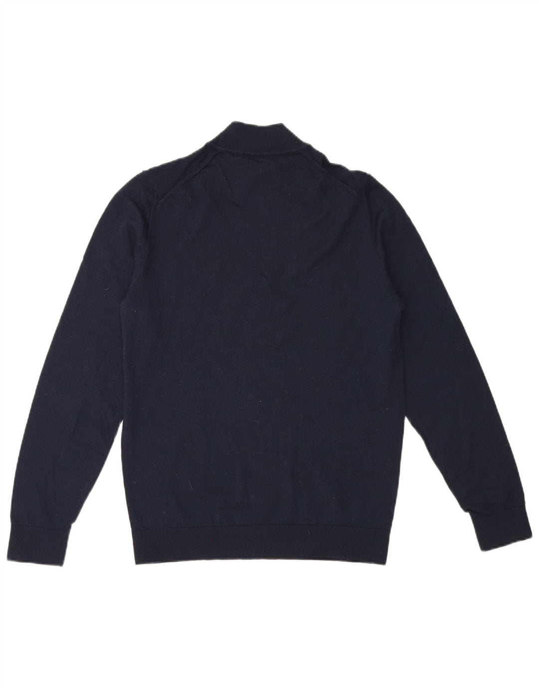 Massimo Dutti Jersey Cuello Alto Hombre Lana Merino Azul Marino Grande