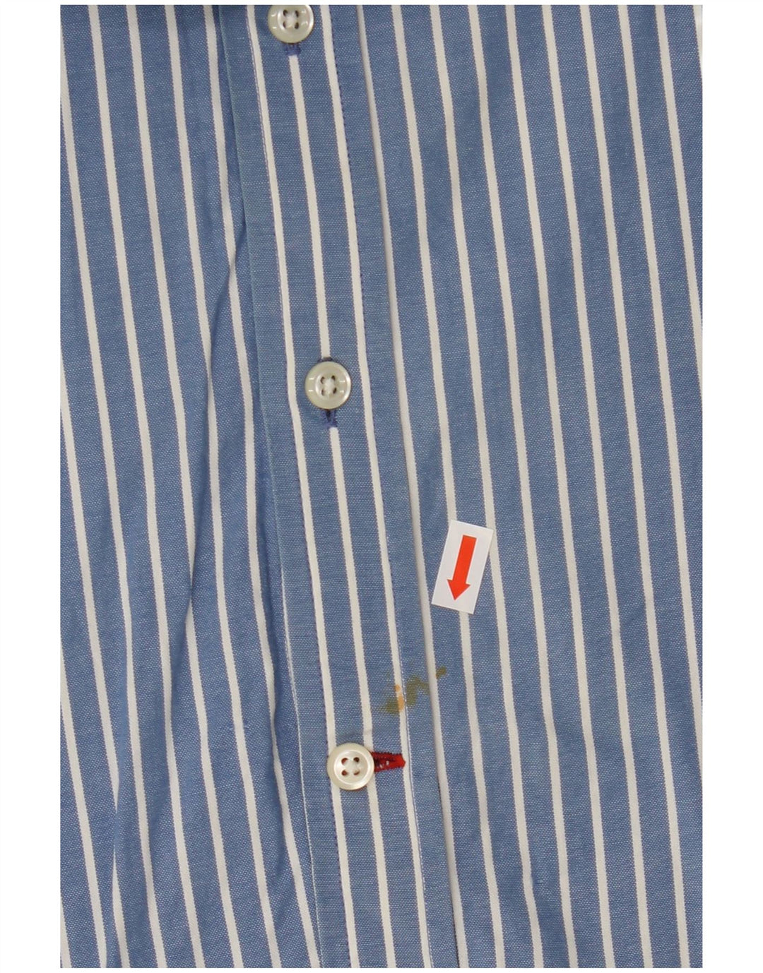 TOMMY HILFIGER Camisa de hombre de algodón a rayas azul medio