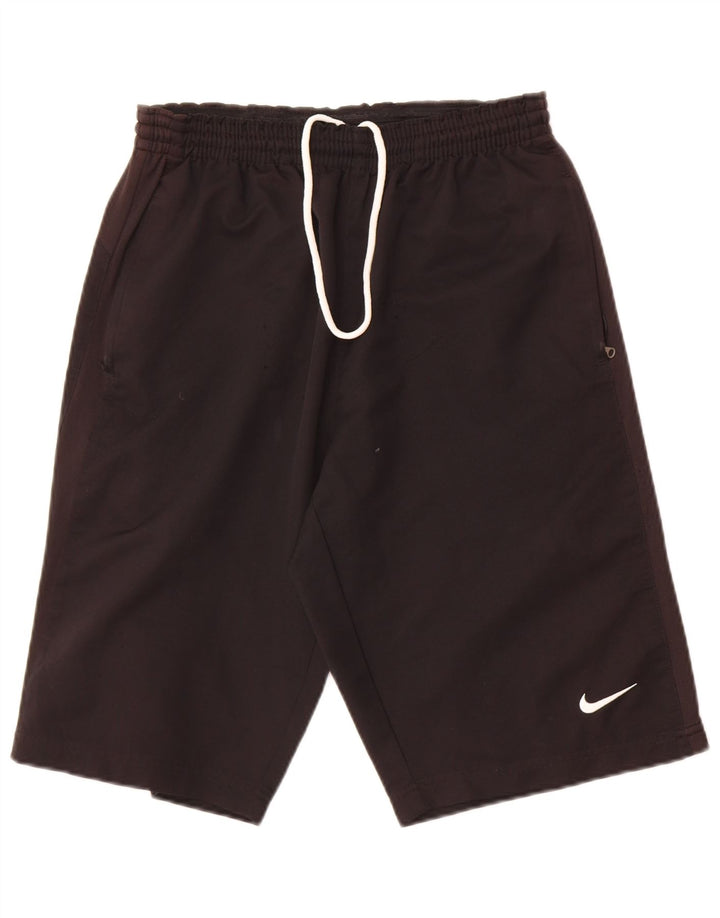 Nike - Pantalones cortos deportivos para hombre, talla pequeña, poliéster negro