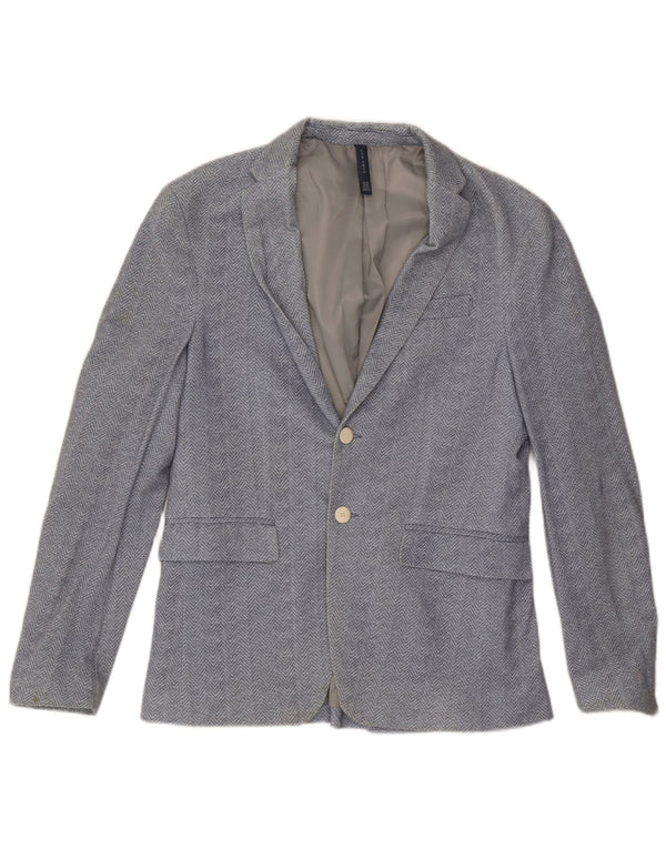Zara Chaqueta Blazer De 2 Botones Para Hombre EU 48 Algodón Azul Medio
