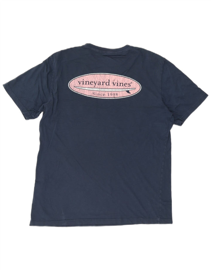 Vineyard Vines Camiseta gráfica para hombre Top Algodón azul marino mediano
