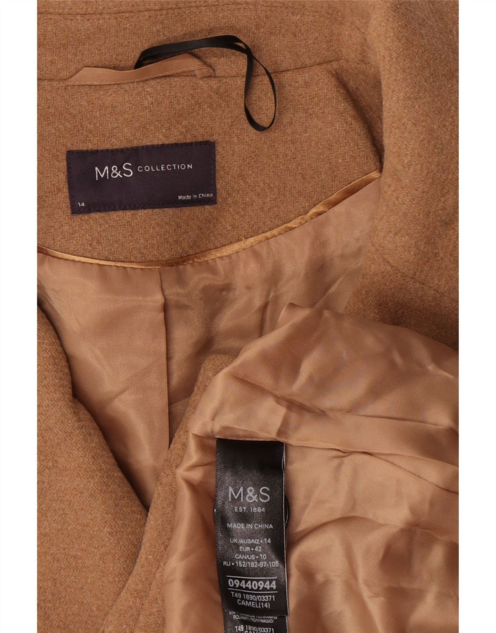 Marks & Spencer Chaquetón extragrande para mujer UK 44 Lana beige grande