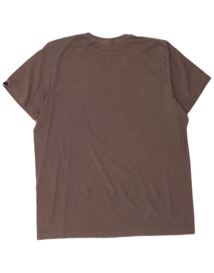 Adidas Hombre Camiseta Gráfica Top Algodón Gris Medio