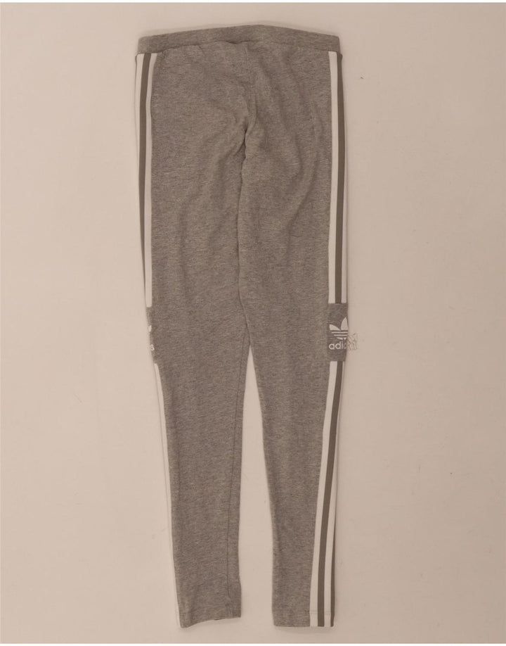 ADIDAS Womens Graphic Leggings UK 8 Small Grey Cotton Vintage Adidas and Second-Hand Adidas from Messina Hembry 