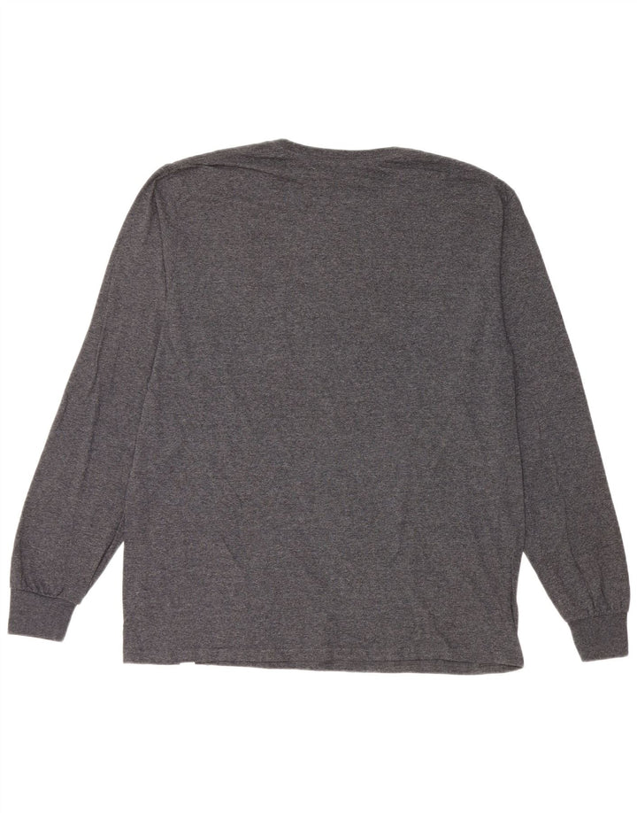 RUSSELL ATHLETIC Camiseta para hombre de manga larga de algodón gris grande