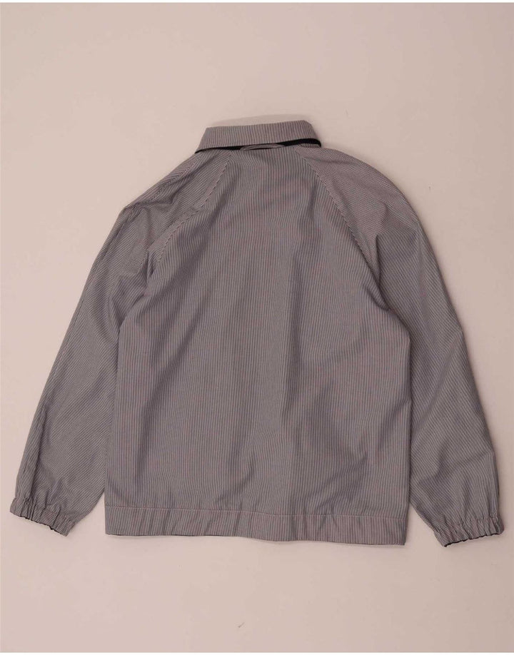 Vintage mujer reversible bomber chaqueta EU 38 medio azul marino poliéster