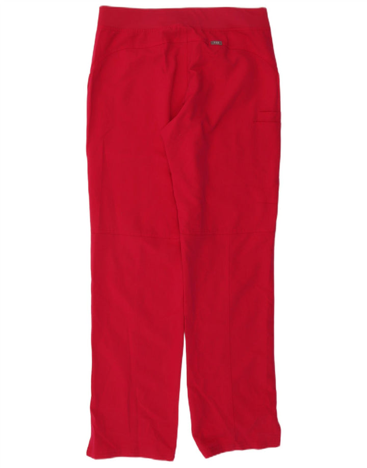 Pantalones cargo rectos para mujer Figs Large W32 L32 Poliéster rosa