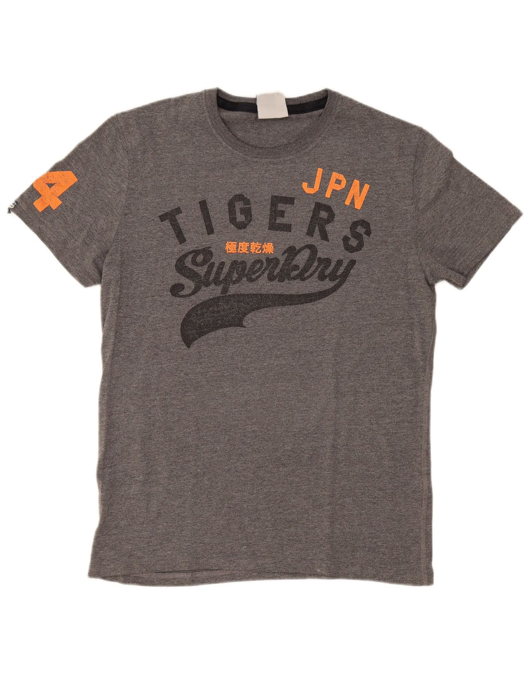 Superdry Camiseta gráfica para hombre Top grande de algodón gris