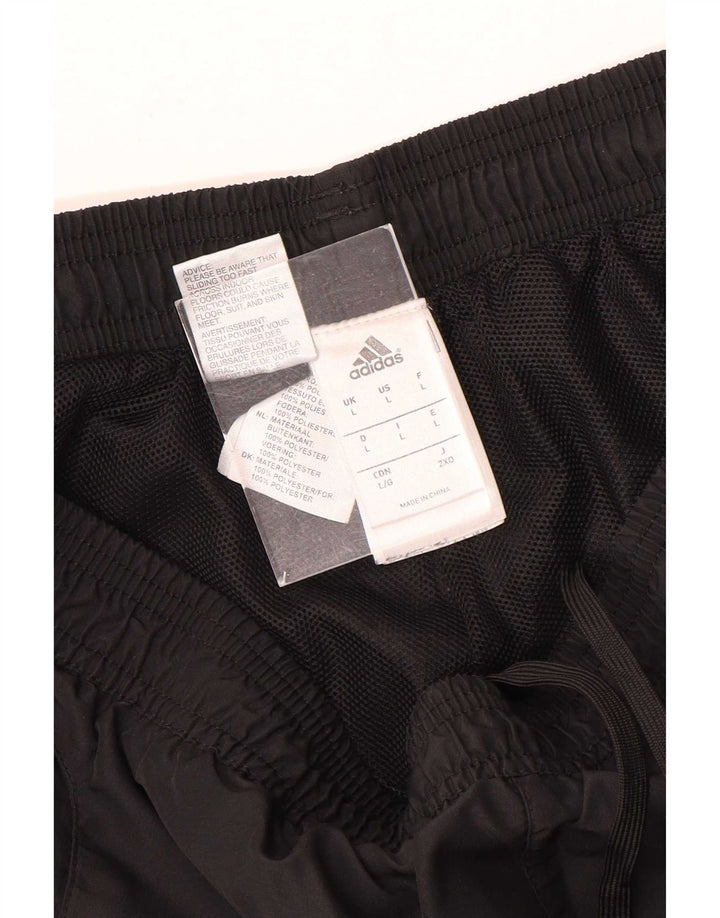 Adidas Hombre Pantalones De Chándal Joggers Grande Negro Poliéster