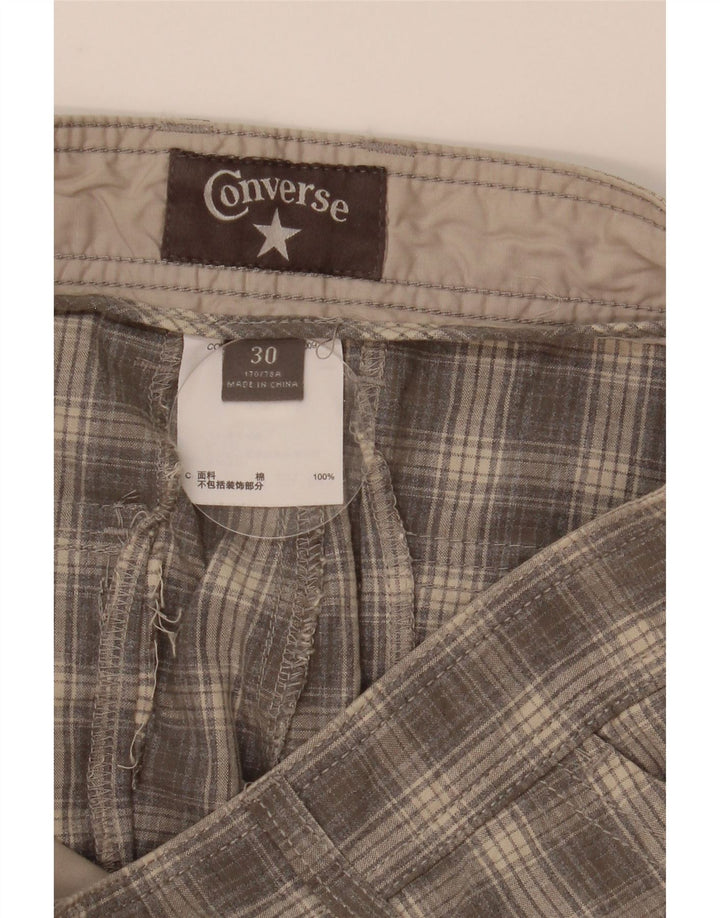 Pantalones cortos cargo Converse para hombre W30 Medium Grey Check