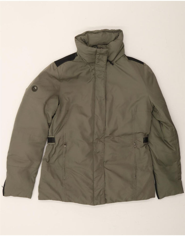 INVICTA Womens Windbreaker Jacket UK 10 Small Grey Colourblock Polyester Vintage Invicta and Second-Hand Invicta from Messina Hembry 