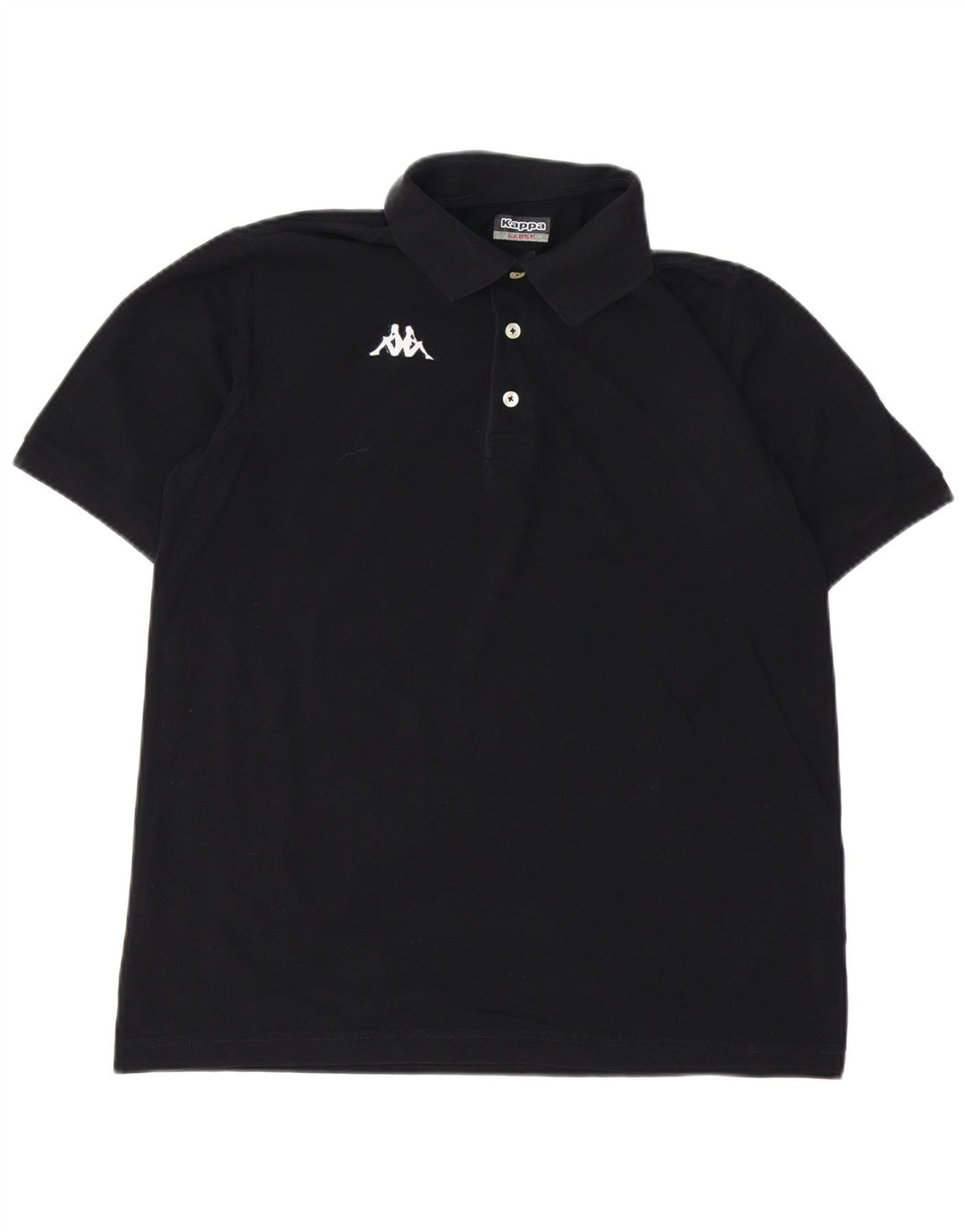 Kappa Polo Hombre Grande Algodón Negro