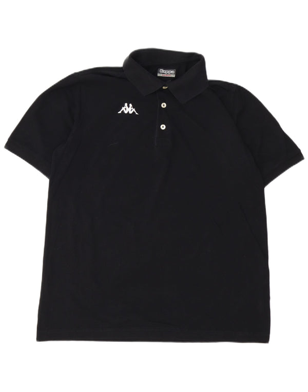Kappa Polo Hombre Grande Algodón Negro