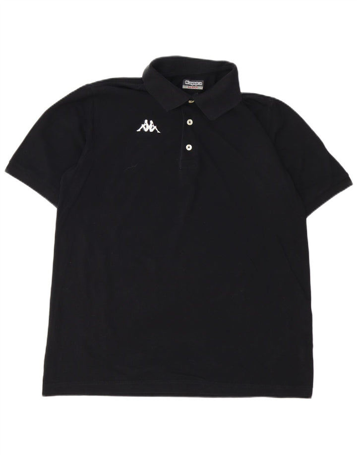 Kappa Polo Hombre Grande Algodón Negro