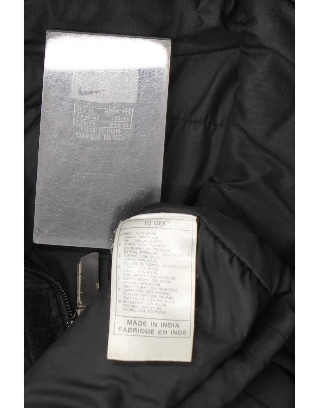 Nike Chaqueta cortavientos para hombre UK 45/47 XL Nylon negro