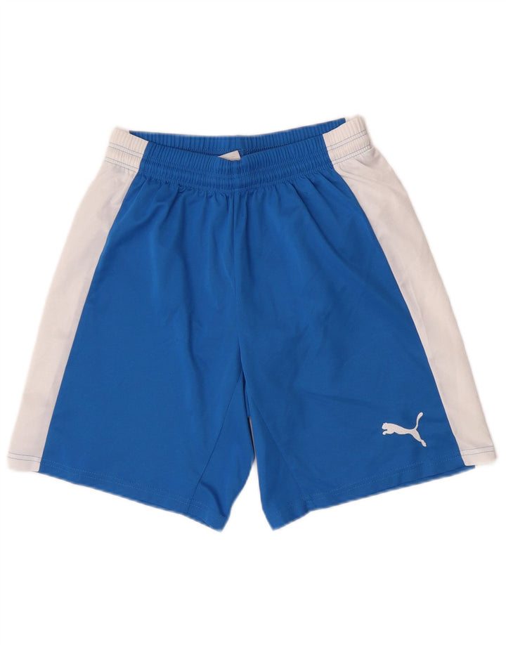 Pantalones cortos deportivos Puma para hombre, color azul pequeño, color block