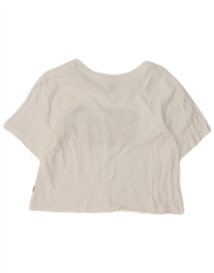 Vans Mujer Crop Graphic Camiseta Top Pequeño Blanco