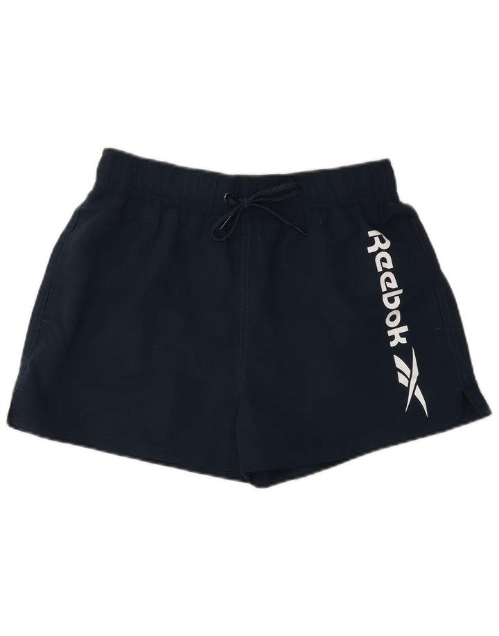 Reebok Bañador gráfico para hombre pequeño poliéster azul marino
