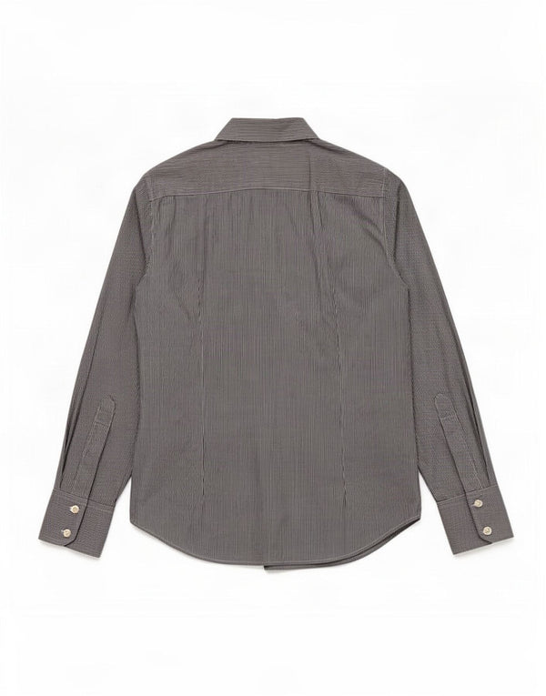 Camisa Benetton Mujer ES 40 Small Algodón Azul Marino Rayas Pintadas