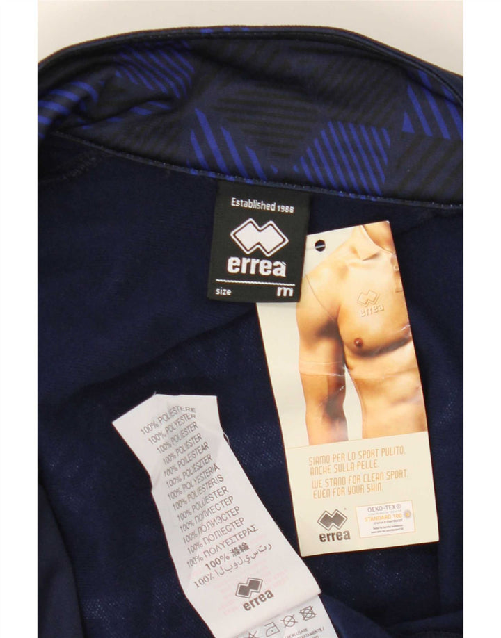 Errea Chaqueta superior de chándal con gráfico para hombre Poliéster azul marino mediano