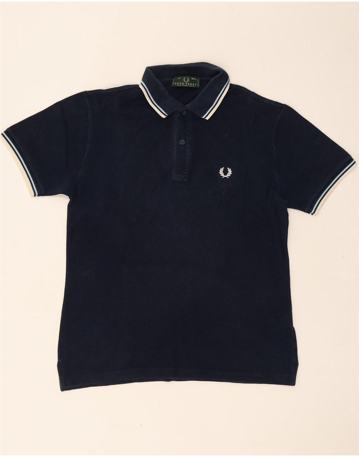 FRED PERRY Polo para hombre de algodón azul marino medio