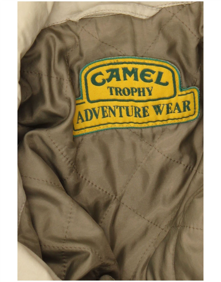 Camel Active Chaqueta cortavientos con capucha para hombre UK 48 4XL Beige Colorblock