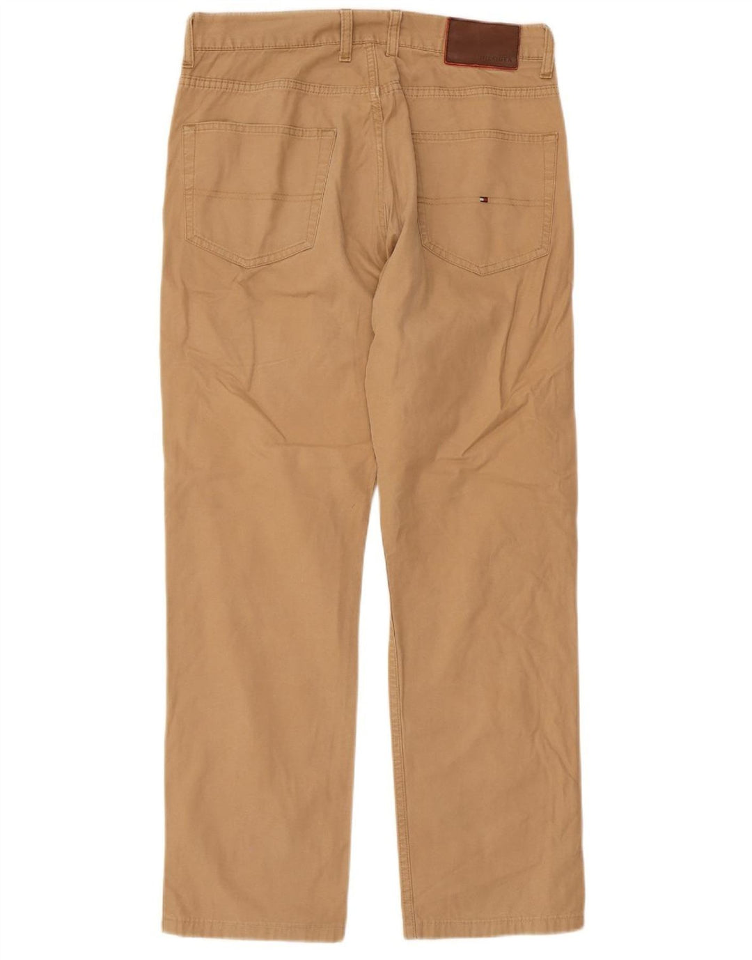 TOMMY HILFIGER Pantalones informales rectos para hombre W33 L29 Algodón beige