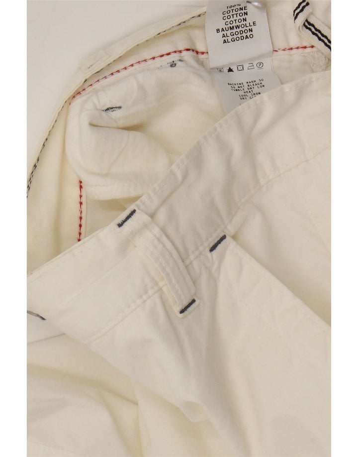 Murphy & Nye Pantalones cortos chinos para hombre W36 Algodón blanco grande