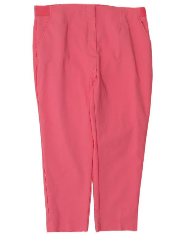 Marks & Spencer Pantalones cortos ajustados para mujer UK 18 XL W38 L25 Algodón rosa