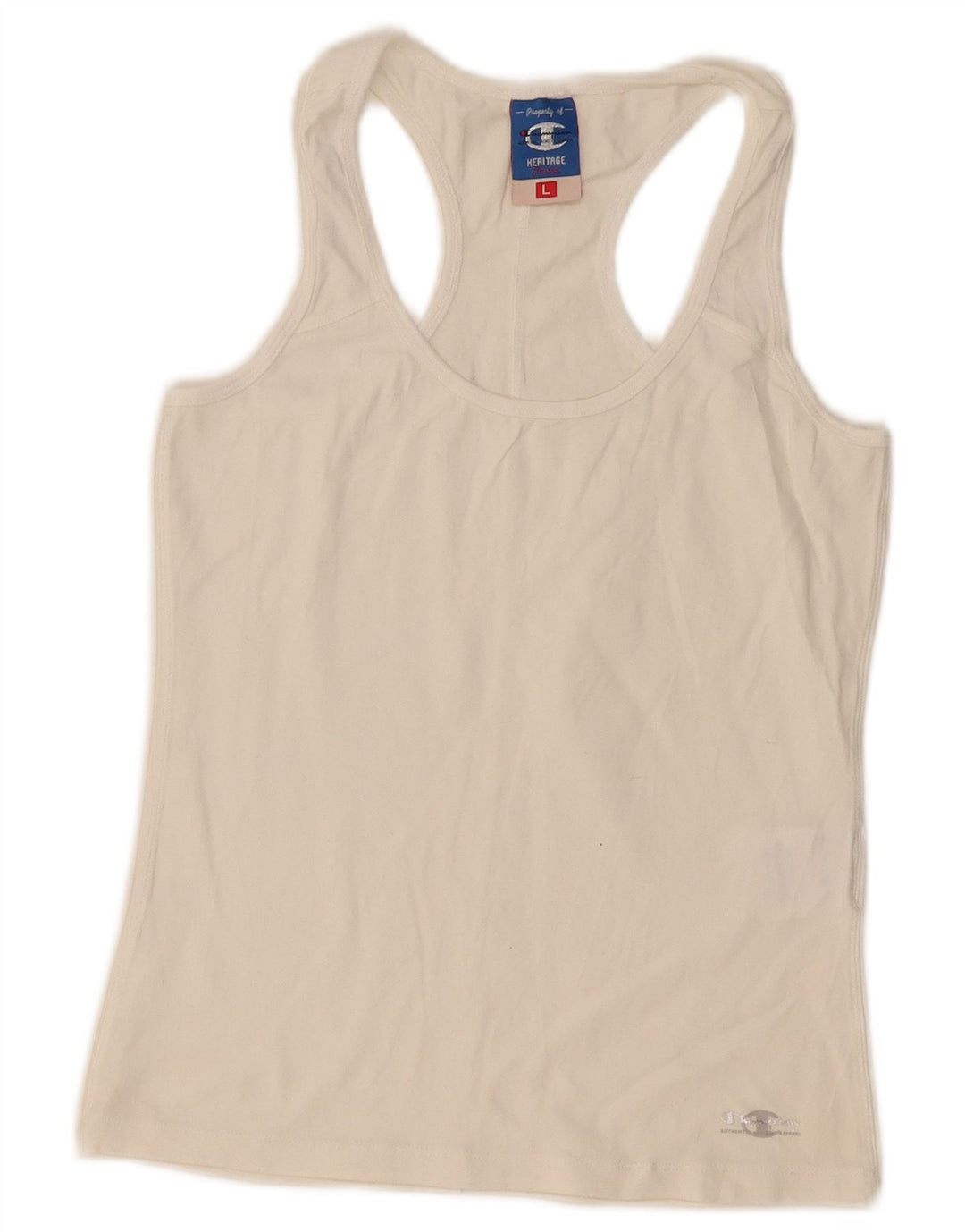 Champion Camiseta sin mangas para mujer UK 40 Grande Algodón blanco