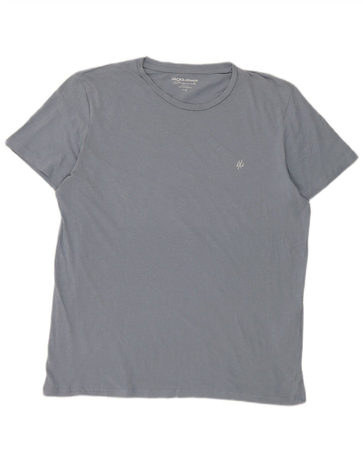 Camiseta Jack & Jones Hombre Top Large Azul Algodón