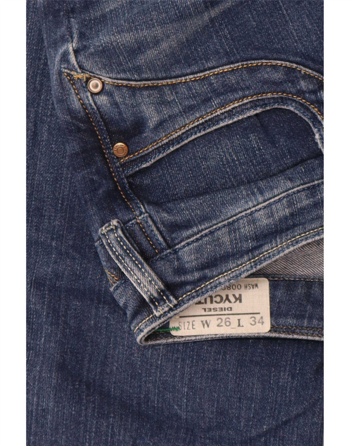 Diesel Mujer Kycut Bootcut Jeans W26 L32 Algodón Azul