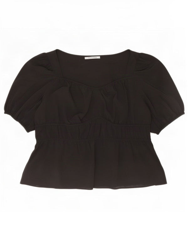 Marks & Spencer Blusa para Mujer Top UK 22 3XL Poliéster Negro