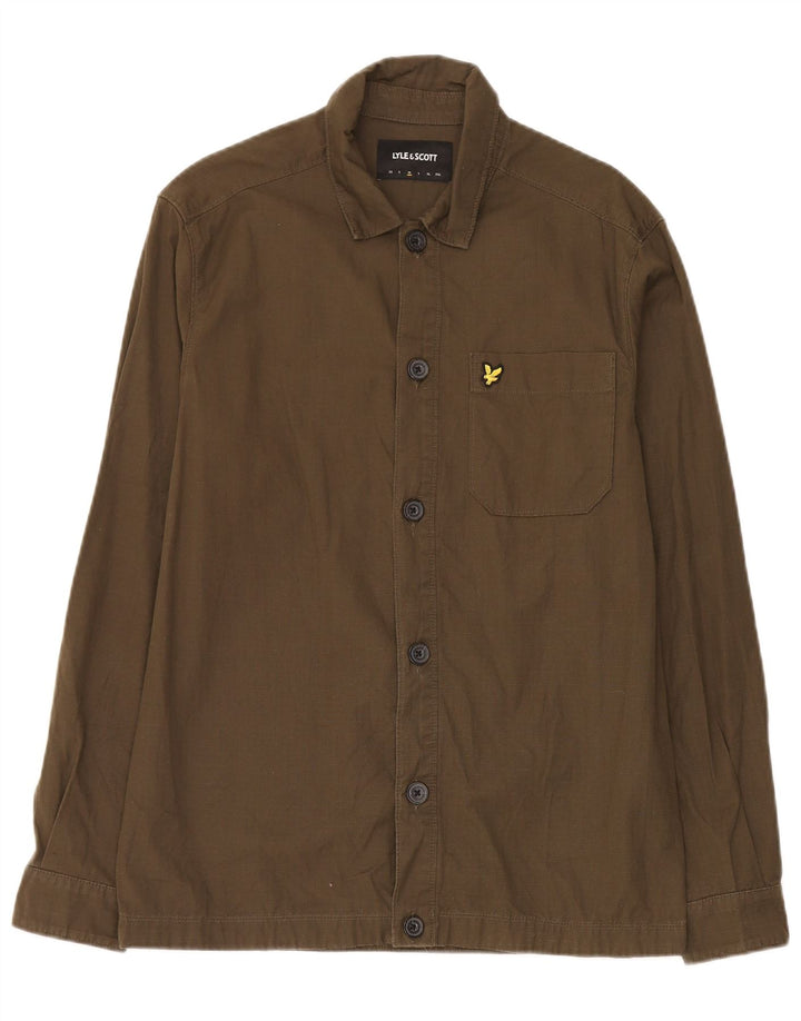 Camisa Lyle & Scott Hombre Algodón Caqui Mediano